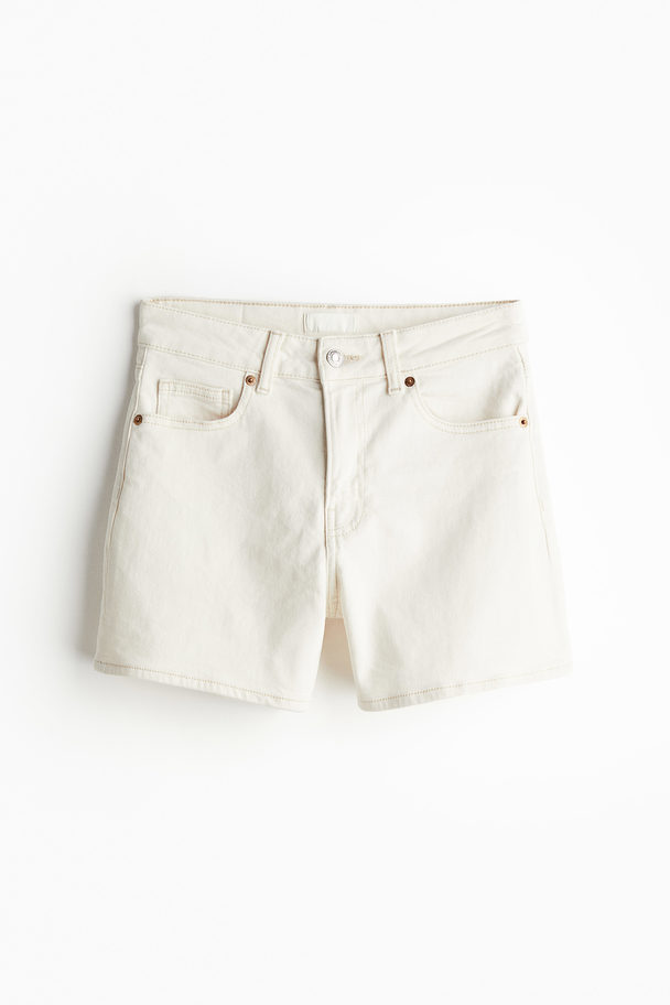 H&M Regular Denim Short Wit