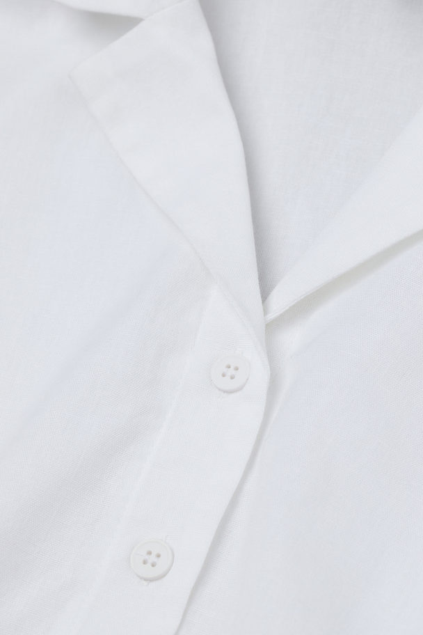 H&M Cropped Shirt White