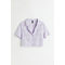 Cropped Shirt Purple/checked
