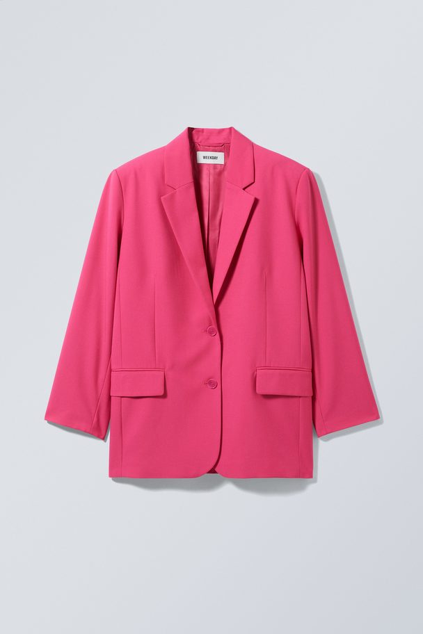 Weekday Erin Oversized Blazer Pink