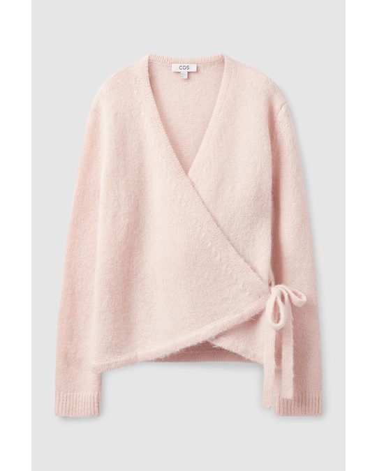 COS Wool Wrap Cardigan Light Pink