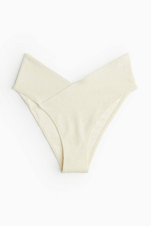 H&M Bikinitrosa High Waist Cheeky Blekgul