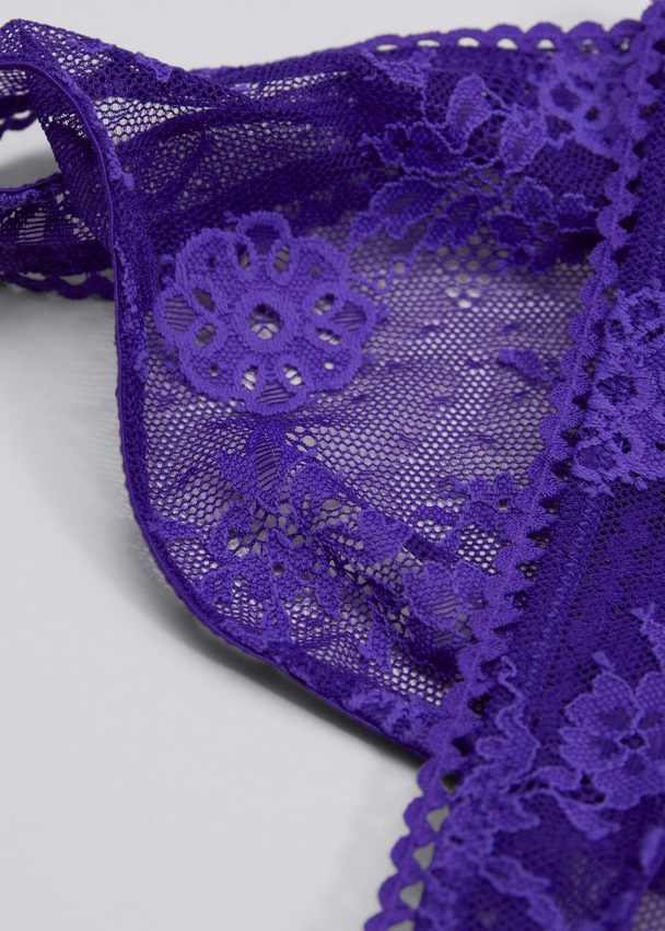 & Other Stories Floral Lace Briefs Purple
