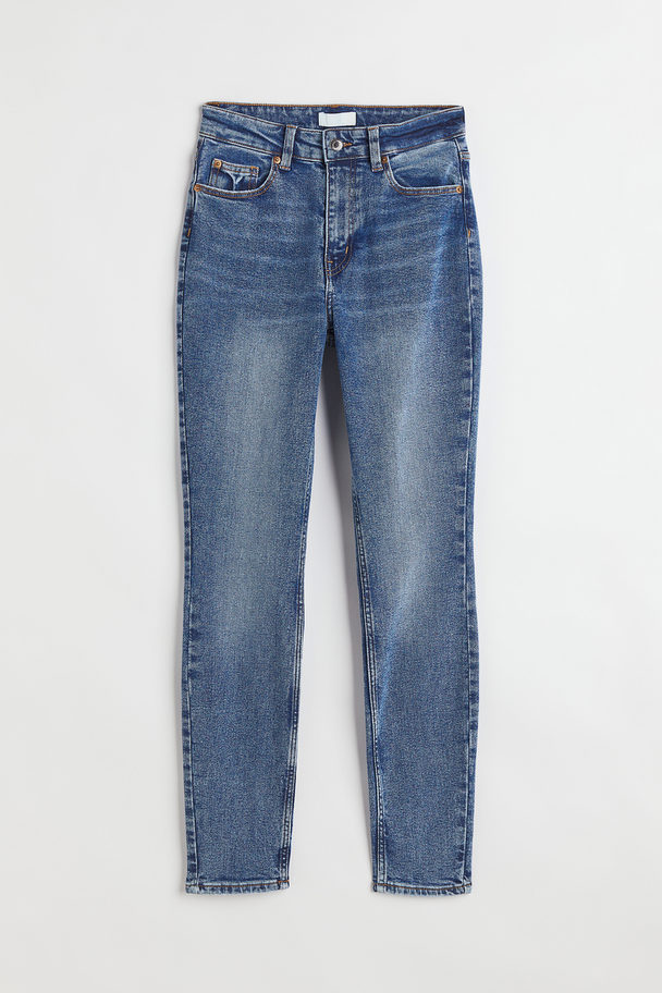 H&M Skinny High Jeans Denimblauw