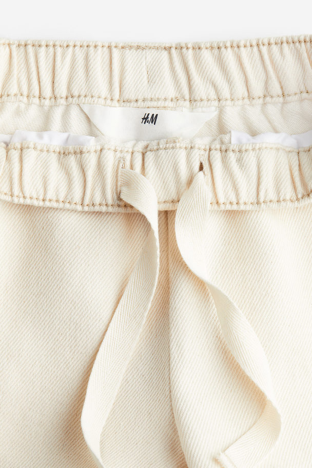 H&M Denim Shorts Natural White
