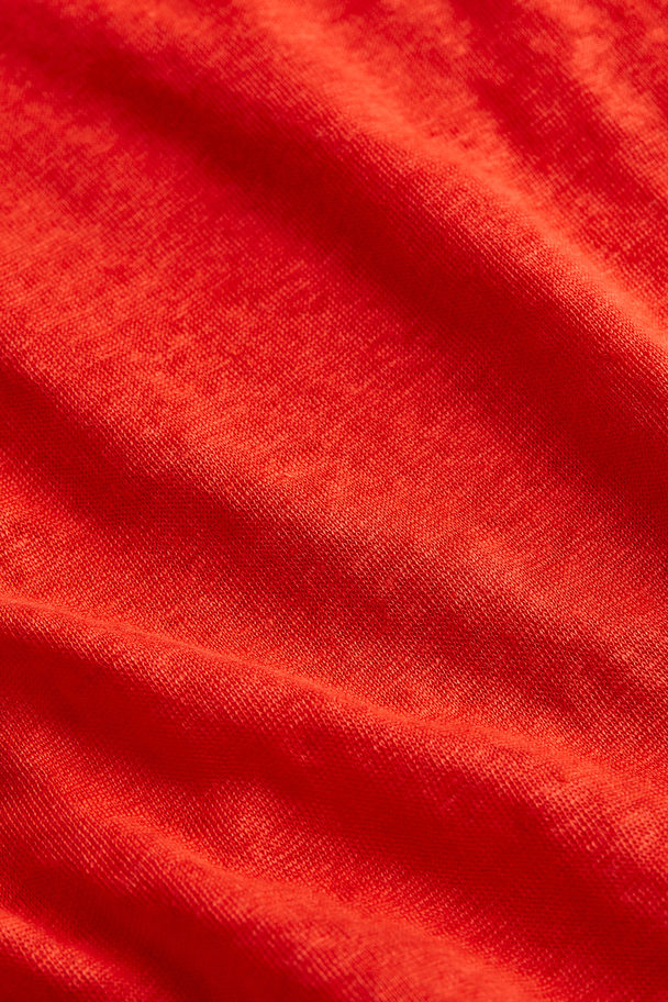 H&M T-shirt I Hør Klar Rød