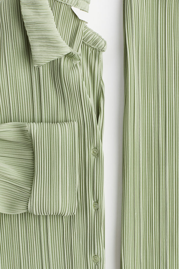 H&M Mama 2-piece Pleated Jersey Set Light Green