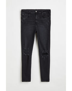 True To You Skinny Ultra High Ankle Jeans Sort