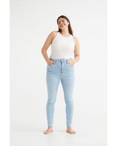 True To You Skinny Ultra High Ankle Jeans Light Denim Blue