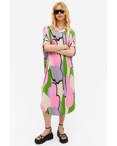 Oversized T-shirt Dress Colourful Clouds