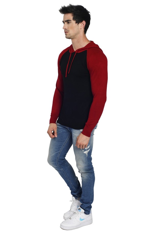 C&Jo Bi-color Hooded Sweater