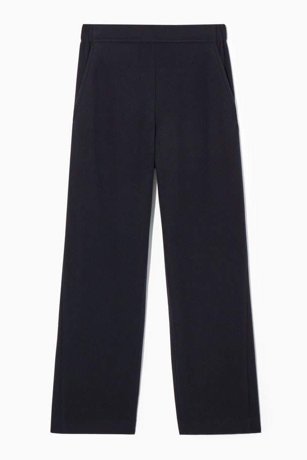COS Rounded Wool-blend Joggers Navy