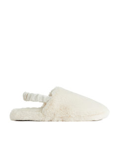 Pile Slippers Off White