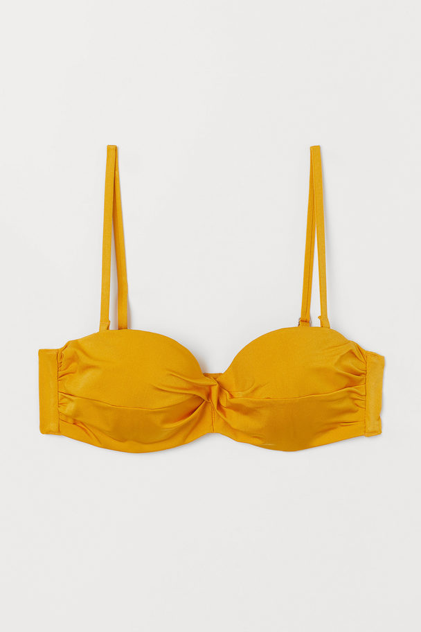 H&M Balconette Bikini Top Yellow