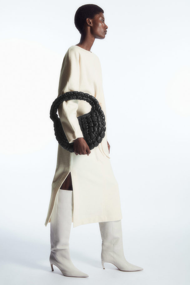 COS Boiled-wool Long-sleeved Maxi Dress White