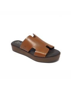 Tarissa Platform Sandal In Brown Leather