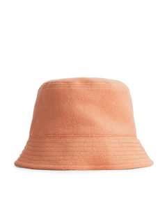 Cotton Towelling Bucket Hat Peach