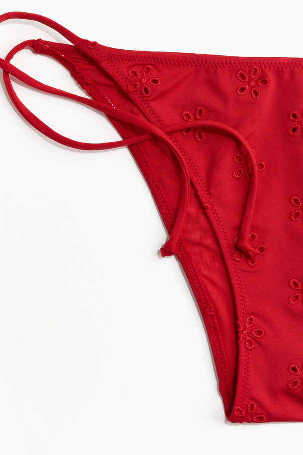 H&M Tie Tanga Bikini Bottoms Red