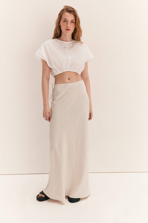 H&M Maxi Skirt Light Beige