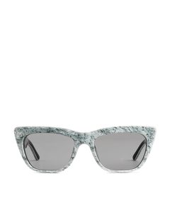 Cateye-Sonnenbrille aus Acetat Grau