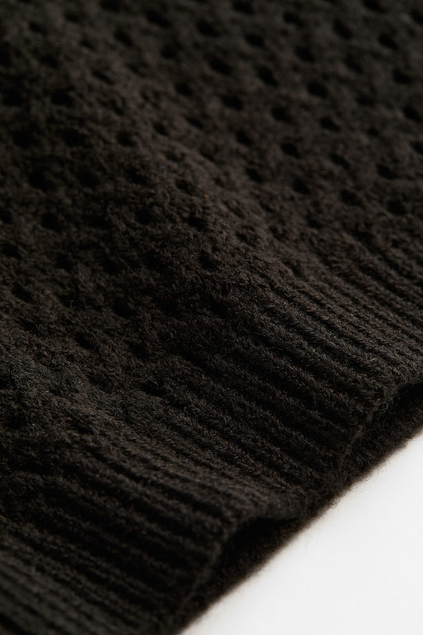 H&M Hole-knit Top Black