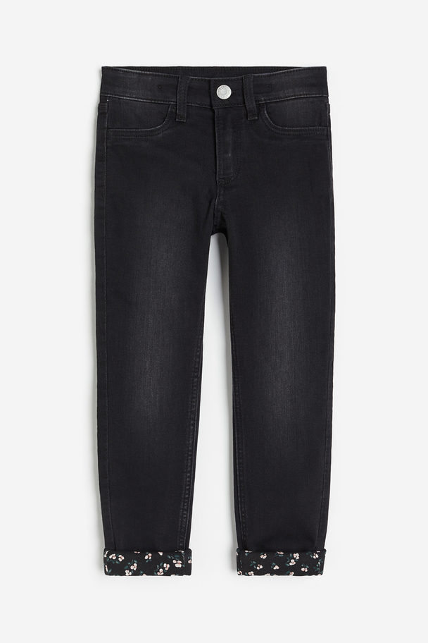 H&M Skinny Fit Lined Jeans Black