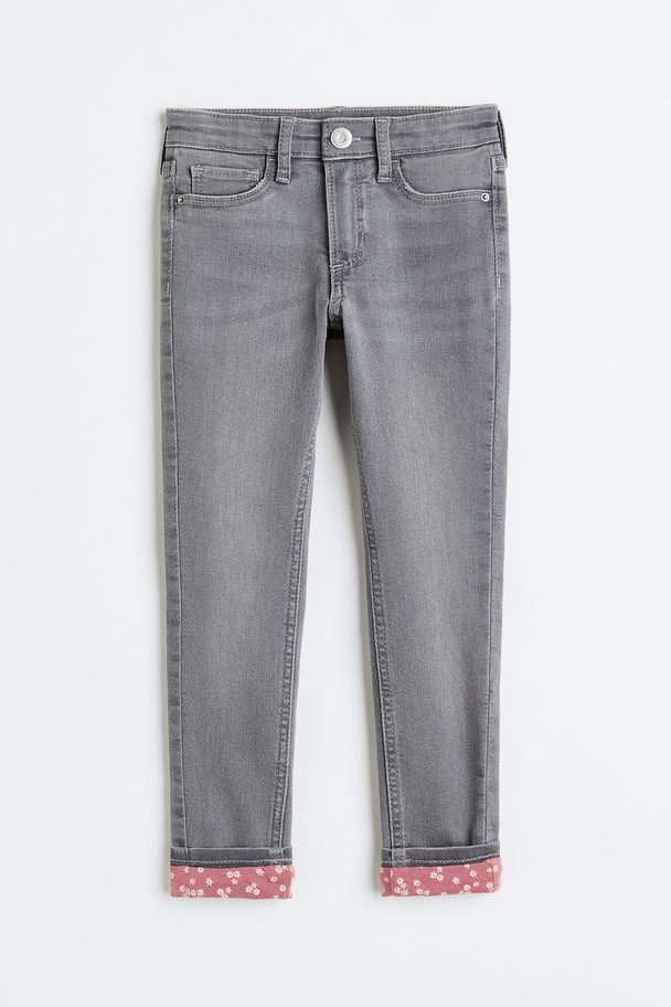 H&M Skinny Fit Lined Jeans Grey