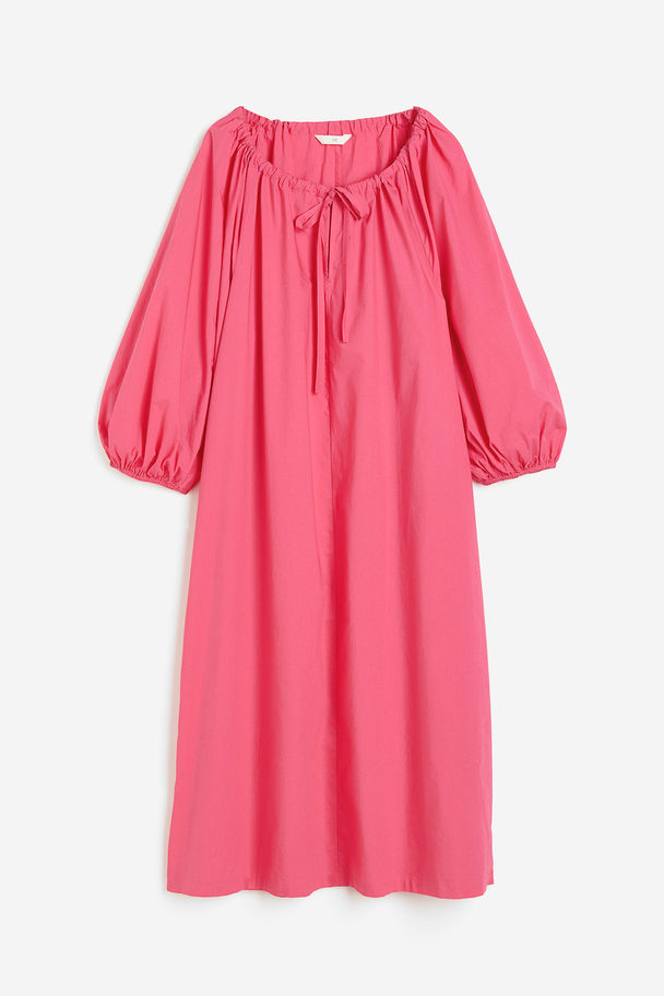 H&M Drawstring-detail Dress Pink