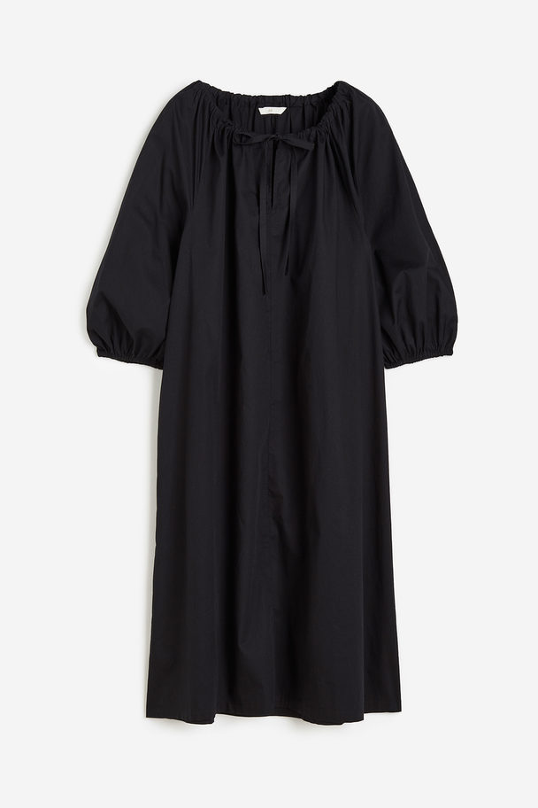 H&M Drawstring-detail Dress Black