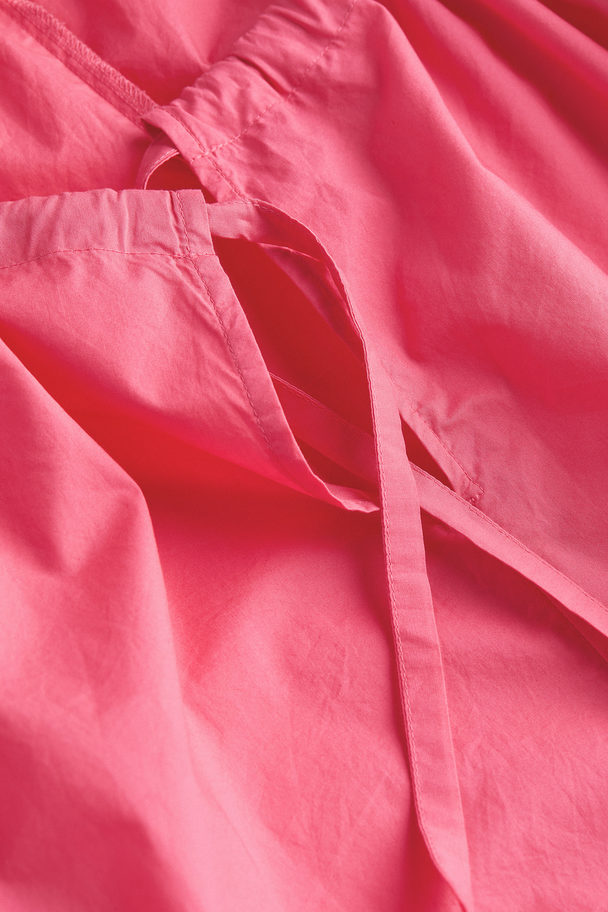 H&M Drawstring-detail Dress Pink