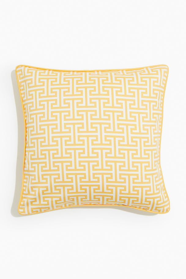 H&M HOME Patterned Cotton Cushion Cover Light Yellow/patterned