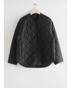 Oversized Quilted Jacket Black