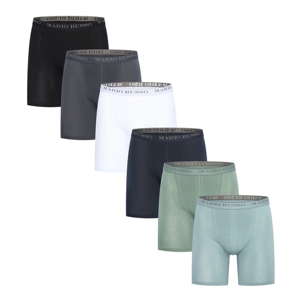 MARIO RUSSO Mario Russo 6-pack Long Fit Boxers Flerfarvede