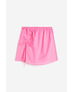 Drawstring-detail Beach Skirt Pink