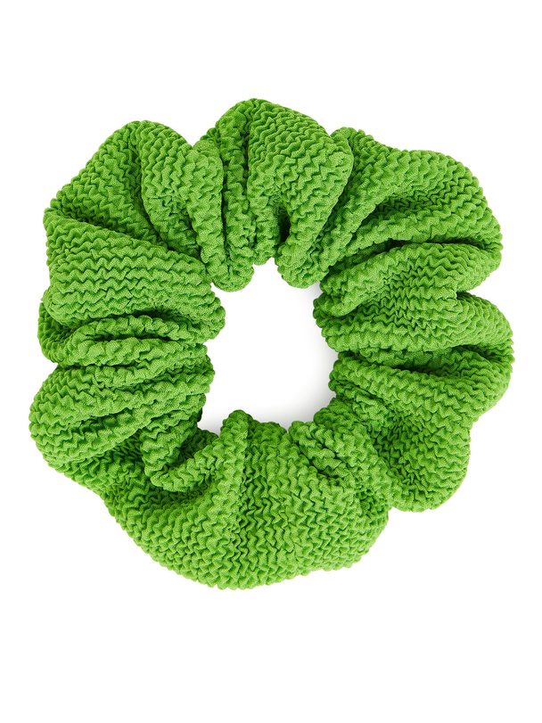 ARKET Crinkle Scrunchie Bright Green