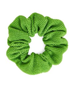 Crinkle Scrunchie Bright Green