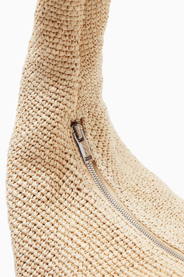 COS Mini Sling Bag - Raffia Beige