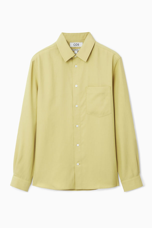 COS Tailored Twill Shirt - Regular Dusty Yellow