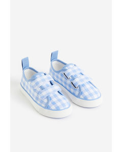 Trainers Light Blue/checked