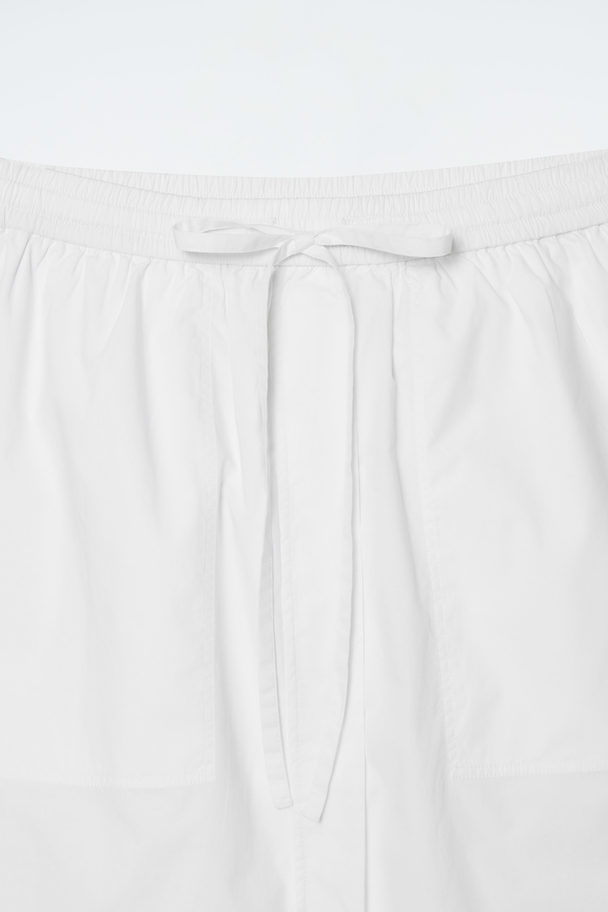 COS Drawstring Midi Skirt White