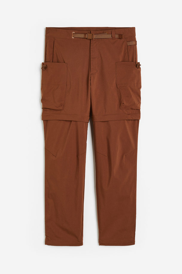 H&M Water-repellent Zip-off Hiking Trousers Brown