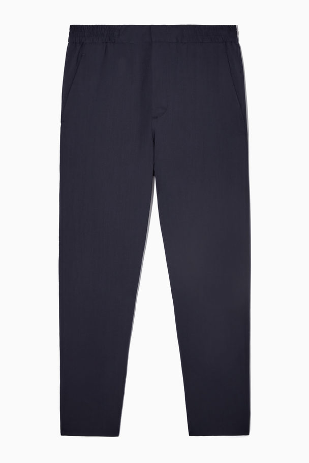 COS Regular-fit Tapered Wool Trousers Navy