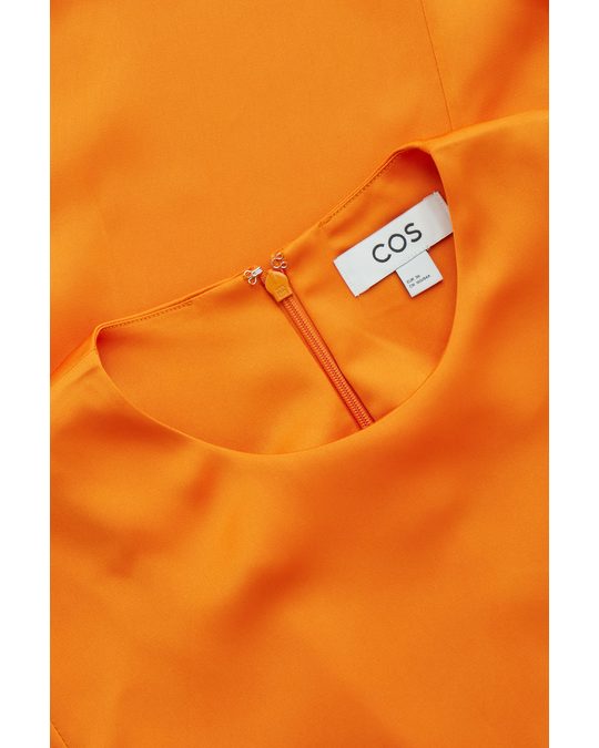 COS Longline T-shirt Dress Orange