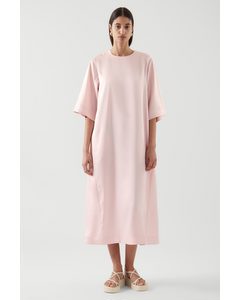 Longline T-shirt Dress Light Pink