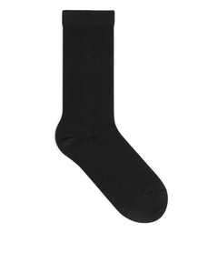Mercerised Cotton Socks Black