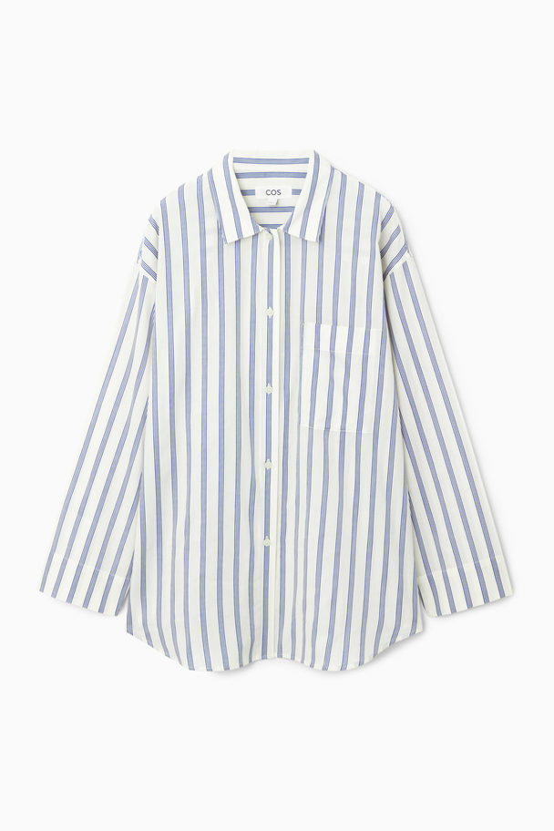 COS Randig Pyjamasskjorta Vit/blå-randig