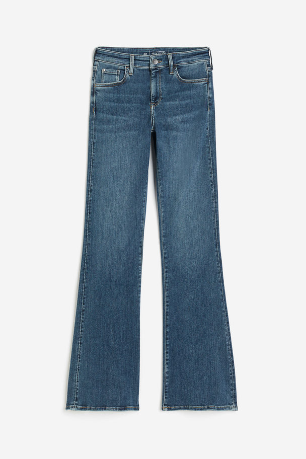 H&M True To You Flared High Jeans Denimblau