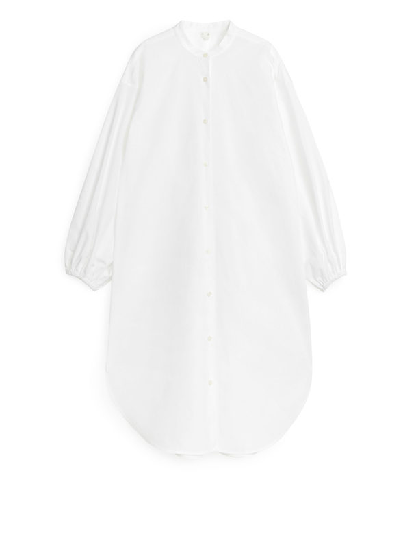 ARKET Balloon-sleeve Dress White