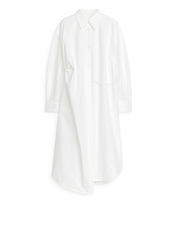 ARKET Wrap Shirt Dress White