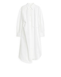 Wrap Shirt Dress White